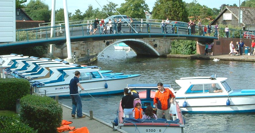 Wroxham dayboat hire within two minutes walk from the cottages - can be moored alongside your cottage