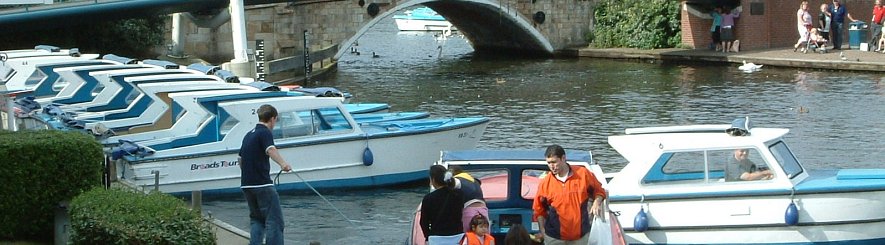 Wroxham dayboat hire, a few minutes walk from the Cottages